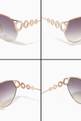 thumbnail of Cat-eye Gradient Sunglasses in Metal   #6