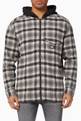 thumbnail of Checked Hooded Overshirt in Organic Cotton #0