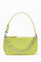 thumbnail of Mini Rachel Shoulder Bag with Chain in Crocodile Embossed Leather     #0