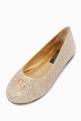 thumbnail of Crystal DG Logo Ballet Flats in Nappa Leather  #3