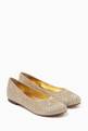 thumbnail of Crystal DG Logo Ballet Flats in Nappa Leather  #0