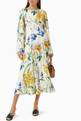 thumbnail of Floral Midi Dress in Cotton  #1