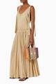 thumbnail of Pleated Maxi Dress in Linen Jersey    #1