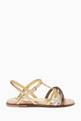 thumbnail of Gold Logo Mix Sandals in Nappa Leather #2