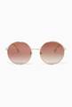thumbnail of Round Sunglasses in Metal      #0