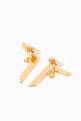 thumbnail of Phoenician Script Yellow Sapphire & Diamond Earrings in 18kt Yellow Gold #2