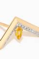 thumbnail of Phoenician Script Yellow Sapphire & Diamond Earrings in 18kt Yellow Gold #3