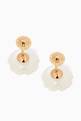 thumbnail of Mother of Pearl Flower Diamond Earrings in 18kt Yellow Gold            #1