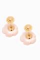 thumbnail of Flower Mother of Pearl Diamond Earrings in 18kt Yellow Gold          #1