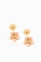 thumbnail of Floral Mother of Pearl Diamond Earrings in 18kt Yellow Gold           #1