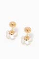 thumbnail of Flower Mother of Pearl Diamond Earrings in 18kt Yellow Gold #1