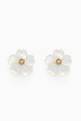 thumbnail of Flower Mother of Pearl Diamond Earrings in 18kt Yellow Gold #0