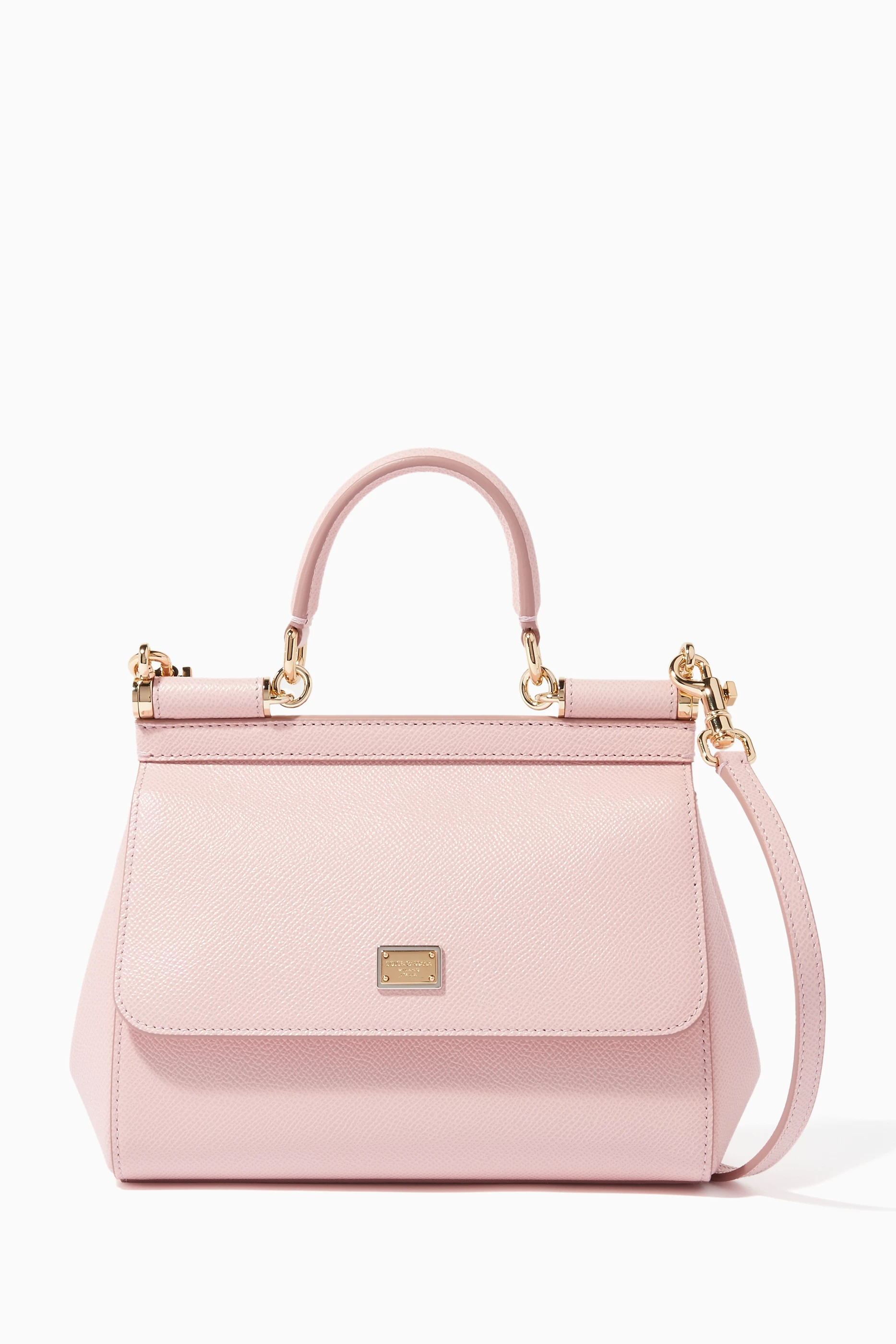 Shop Dolce & Gabbana Pink Light-Pink Small Dauphine Leather Miss Sicily Bag  for WOMEN | Ounass UAE