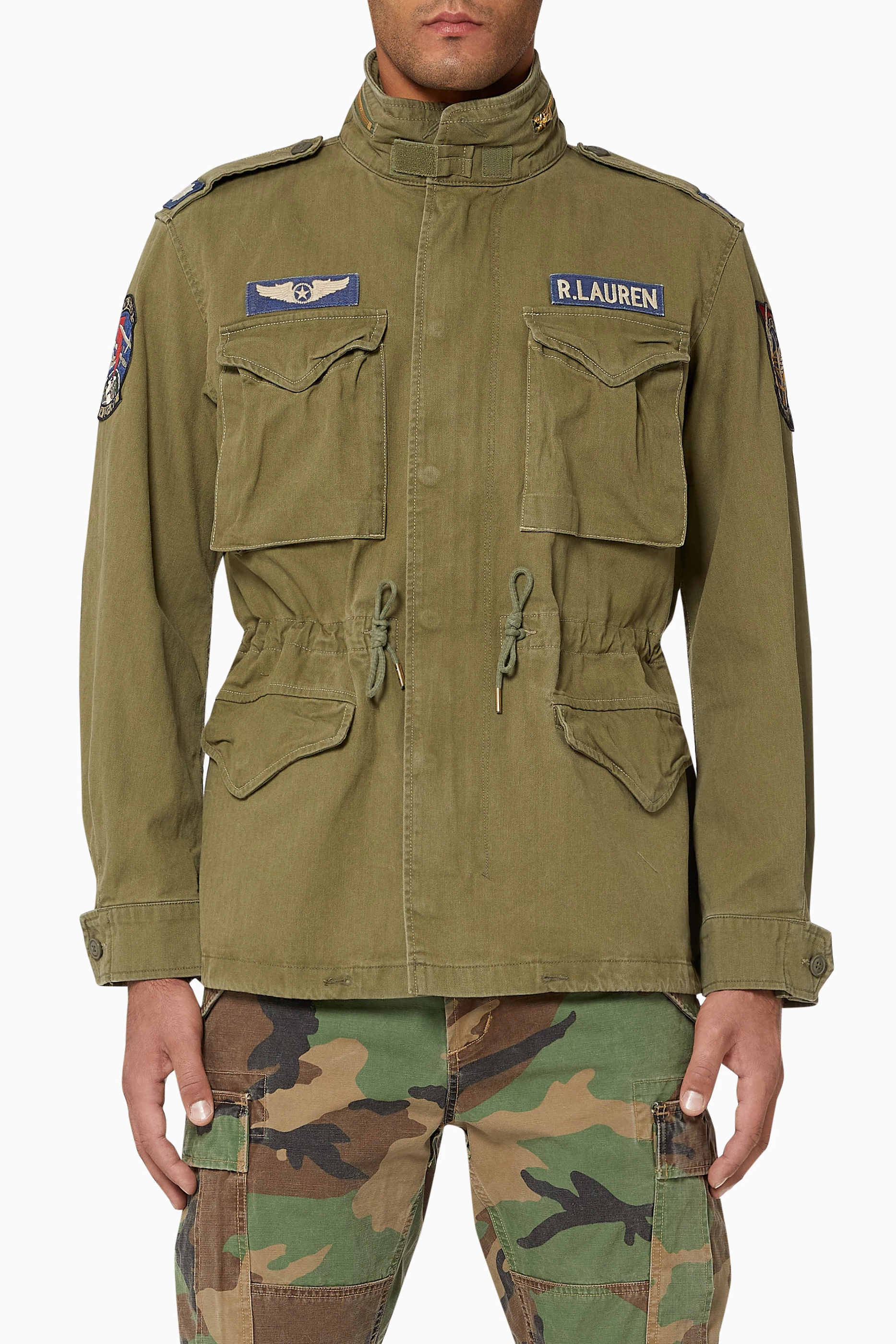 Shop Polo Ralph Lauren Neutral M65 Combat Cotton Twill Jacket for MEN |  Ounass UAE