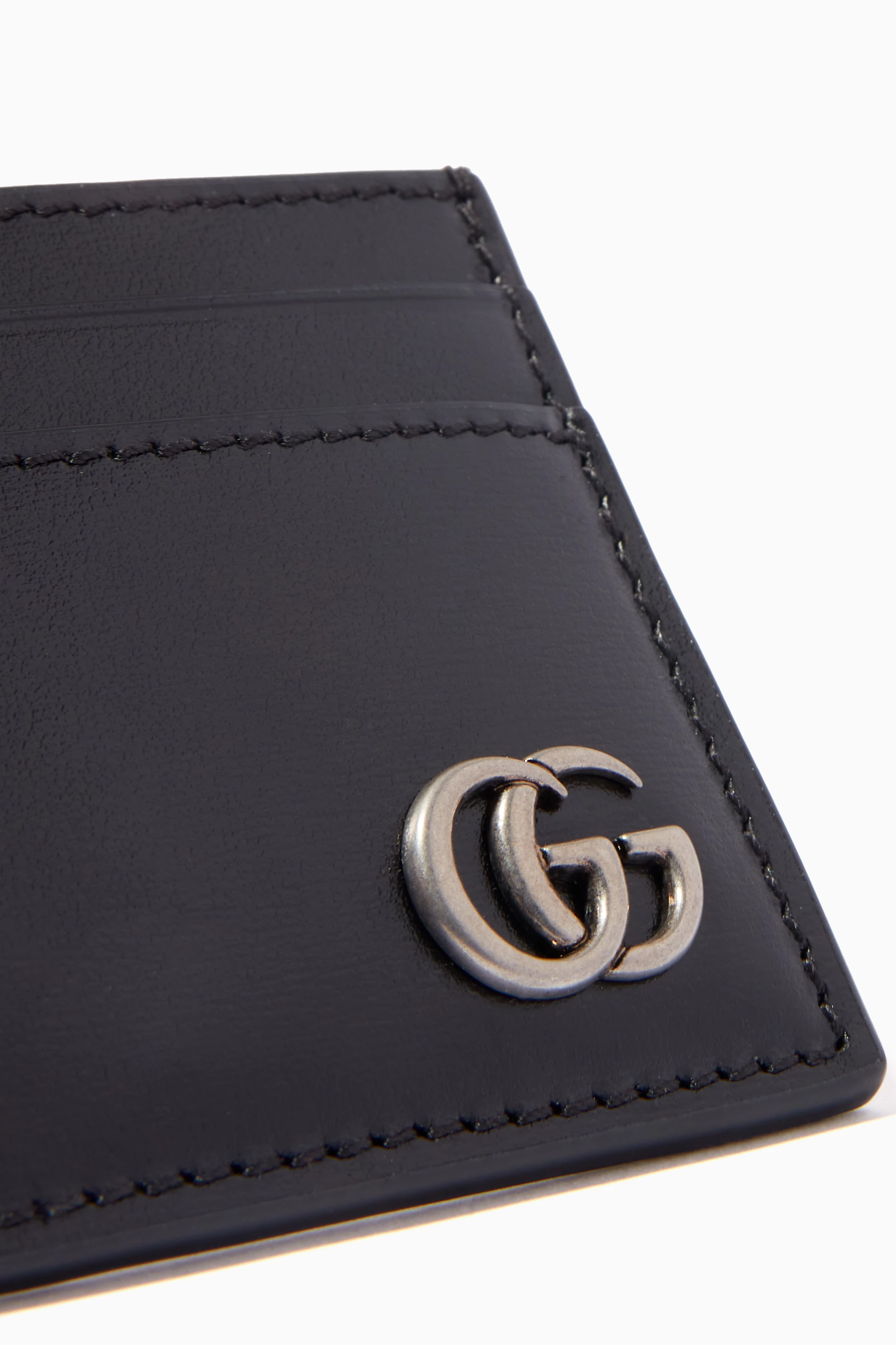 Shop Gucci Black GG Marmont Card Case in Leather for MEN | Ounass Saudi  Arabia