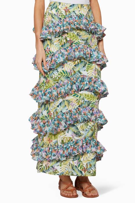 Multi coloured tiered dress clearance