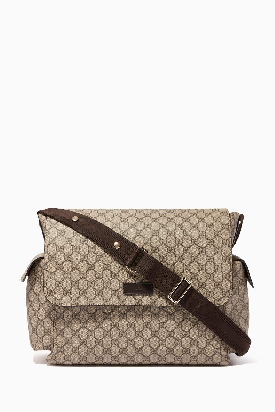 Shop Gucci Neutral Gg Supreme Baby Changing Bag For Kids Ounass Uae