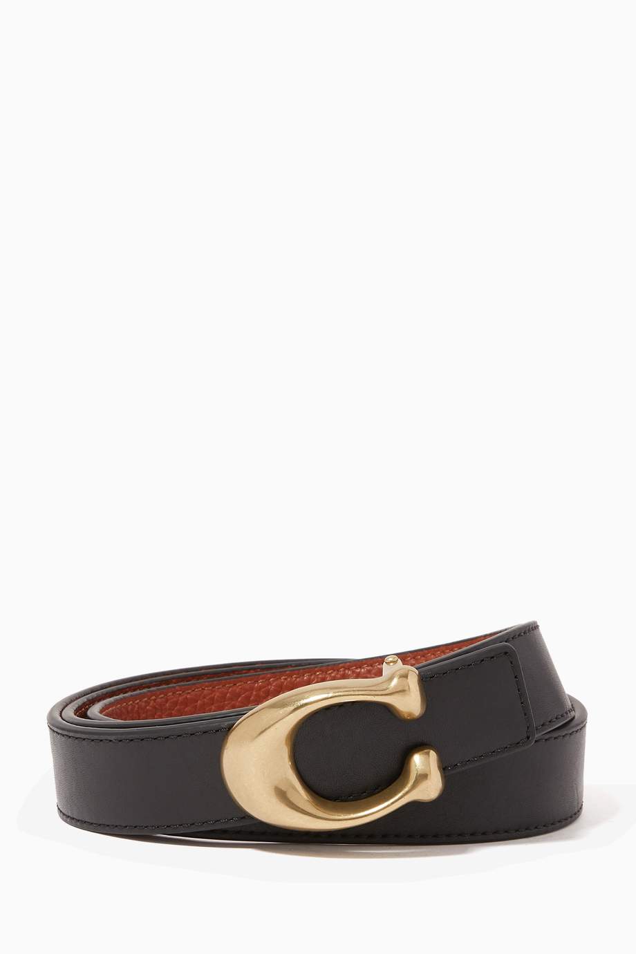 Coach Signature Buckle Reversible 25mm Belt price in Kuwait