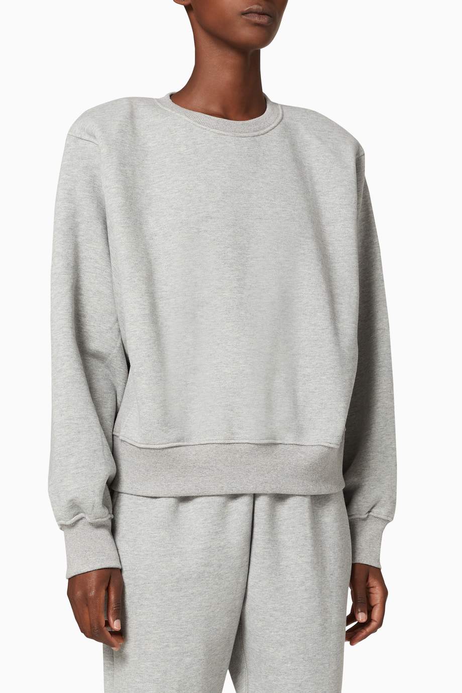 Vanessa padded on sale shoulder sweatshirt