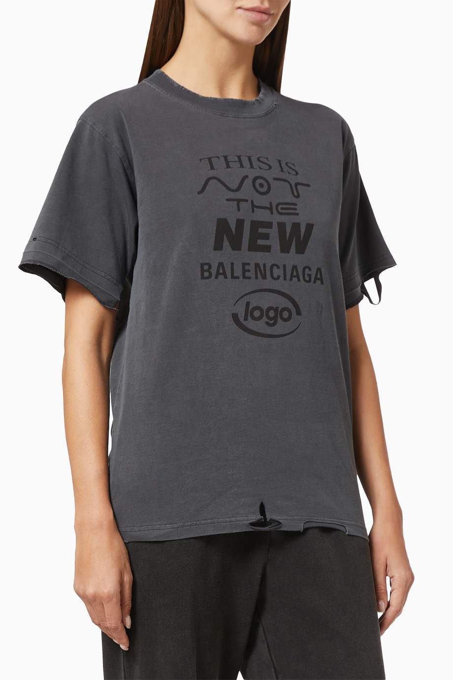 Balenciaga NEW SEASON This Is Not Small Fit T shirt in Cotton