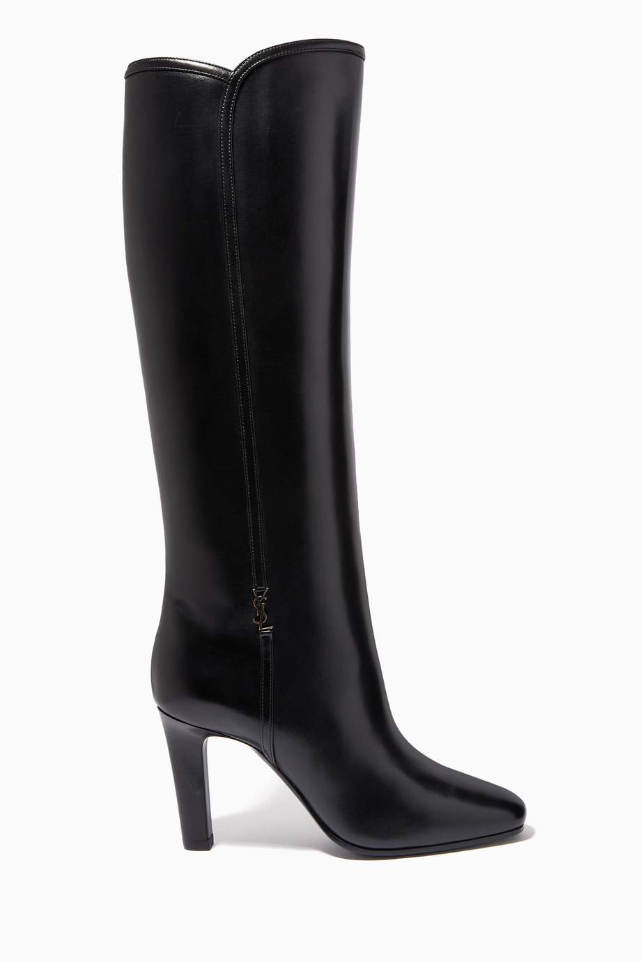 SAT LAURENT Jane 90 Monogram Boots in Smooth Leather price in Doha