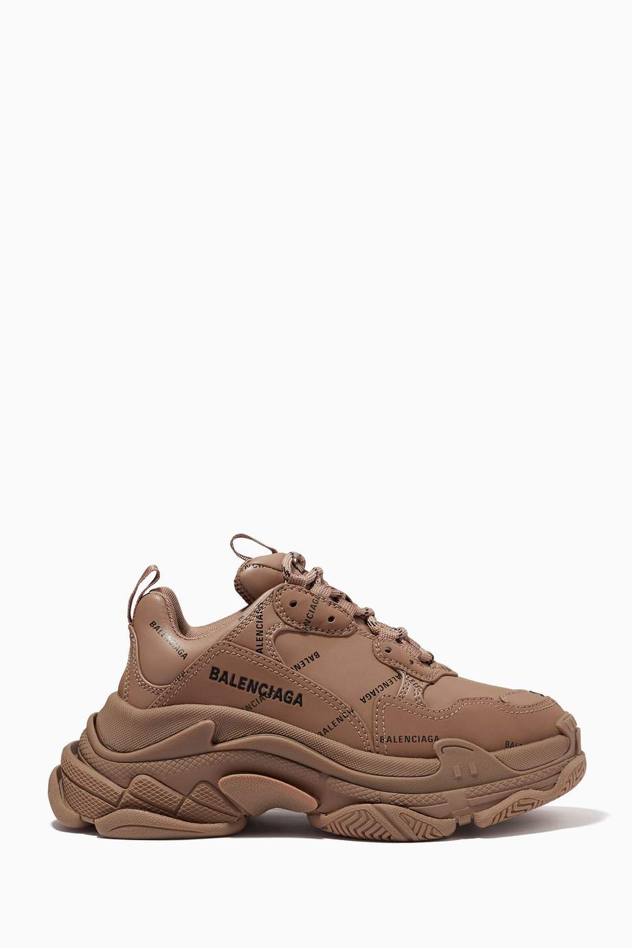 Balenciaga NEW SEASON Triple S All over Logo Sneakers in Double