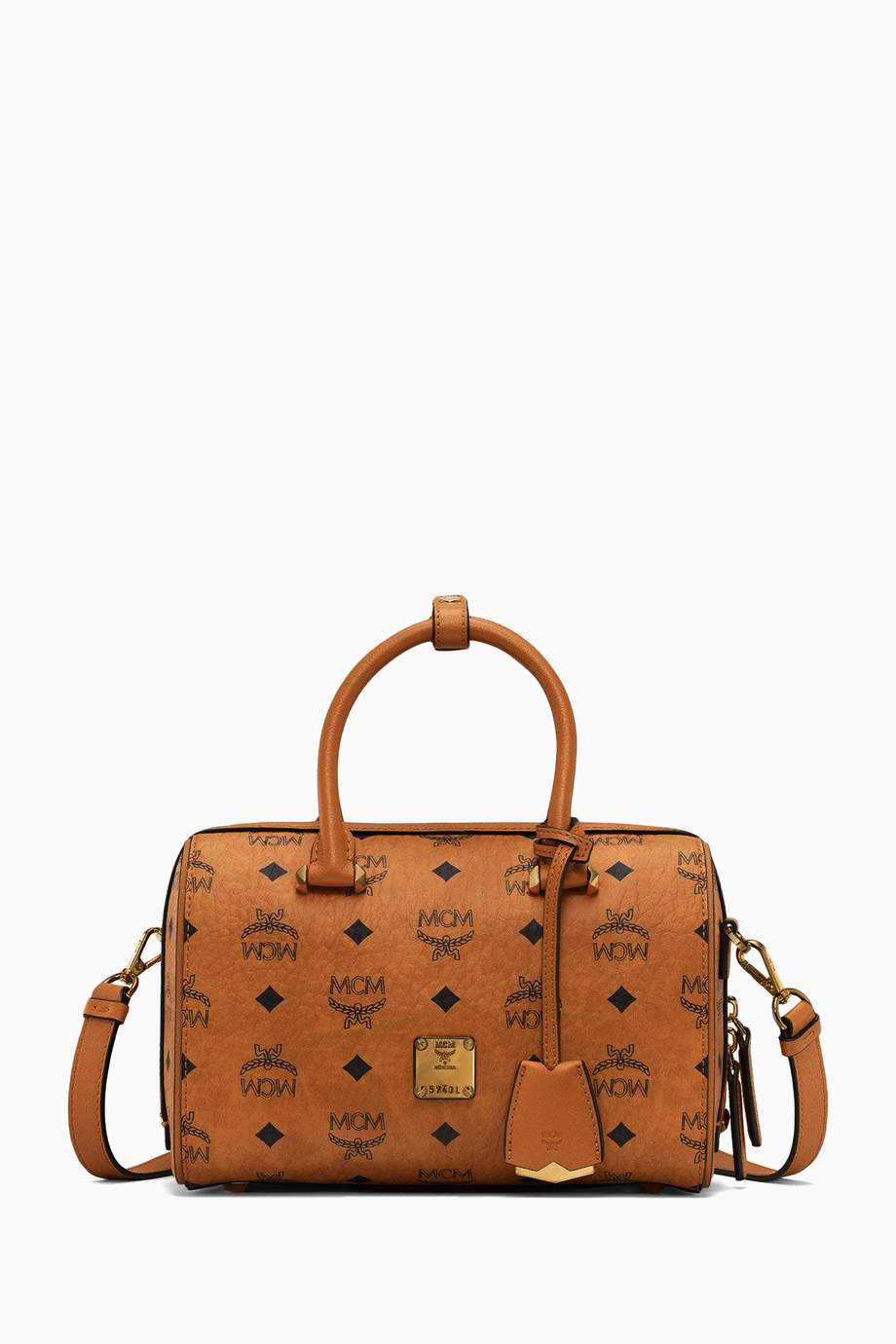 Mcm essential boston bag small discount