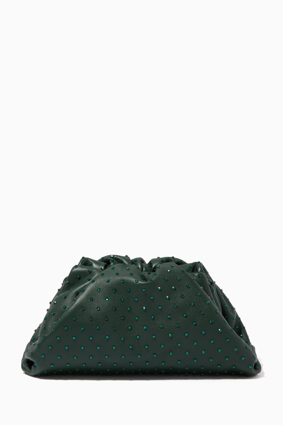 Bottega Veneta NEW SEASON Teen Embellished Strass Pouch in Leather