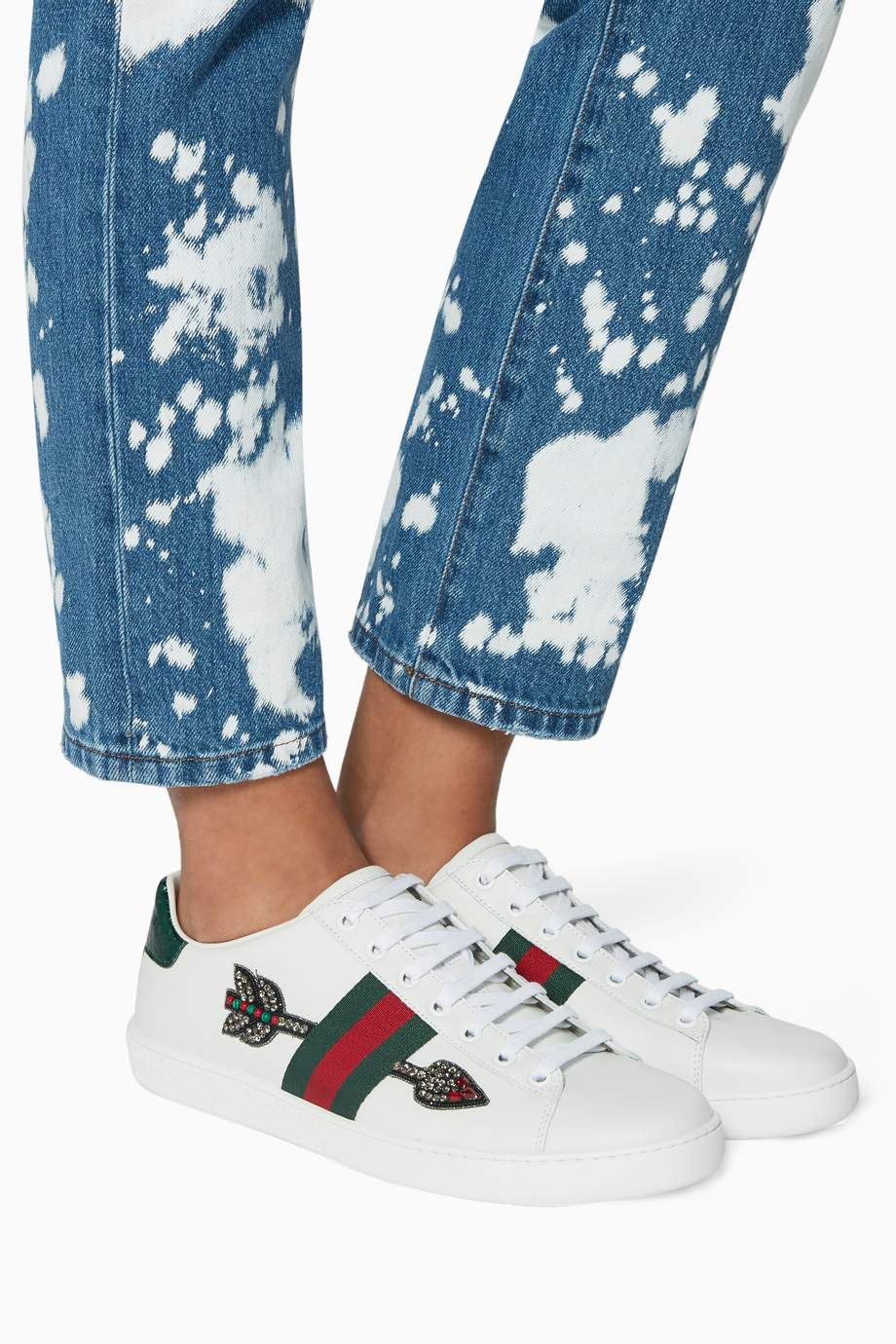 gucci women's new ace leather sneakers