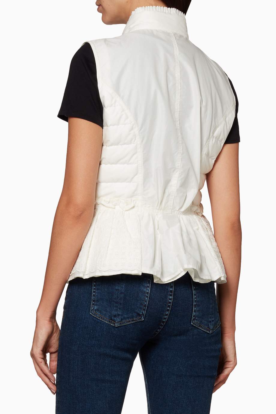 Shop Moncler White White Valensole Gilet for Women Ounass UAE