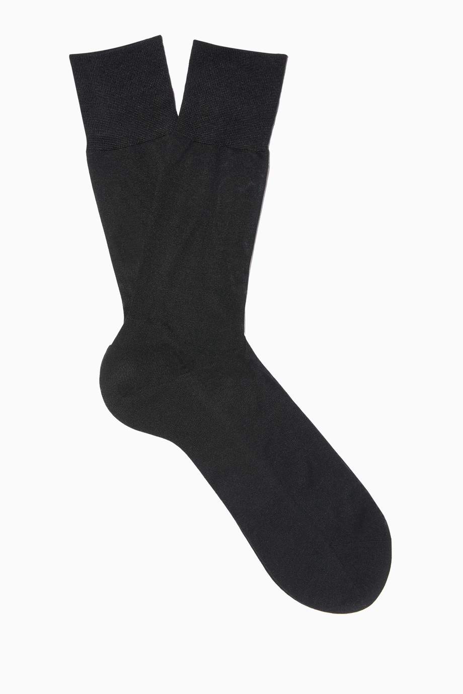 Shop Falke Black Black Silk Socks for Men | Ounass UAE