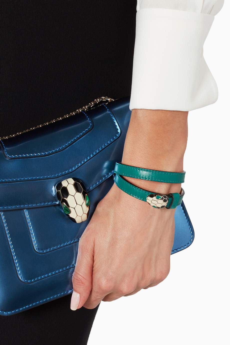 Bvlgari serpenti leather bracelet clearance