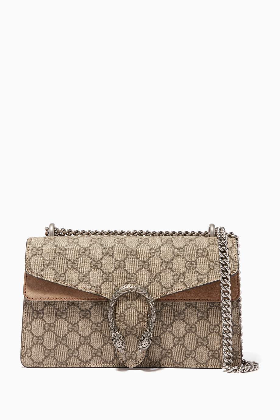 Shop Gucci Neutral Beige Small Dionysus GG Shoulder Bag for Women ...