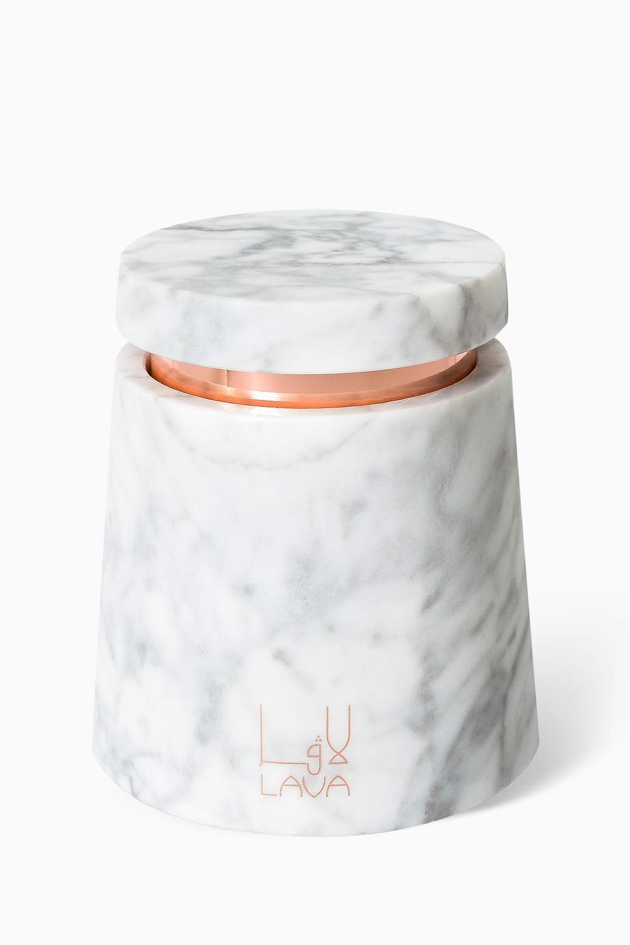 Shop Lava Multicolour Oud Wood Candle In Marble Container, 330g for