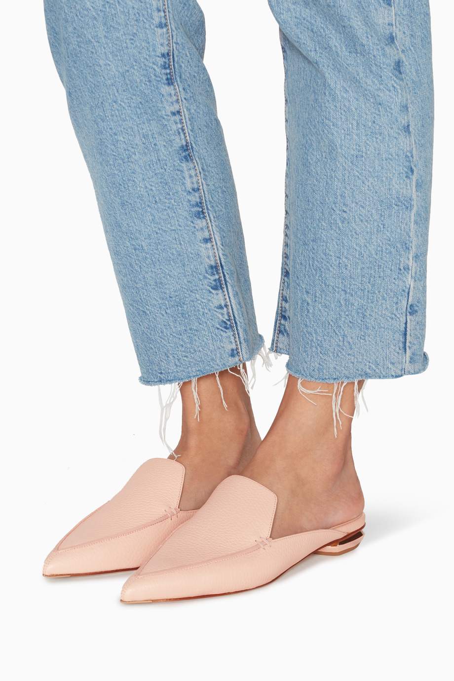 Shop Nicholas Kirkwood Pink LightPink Beya Loafers for Women Ounass UAE