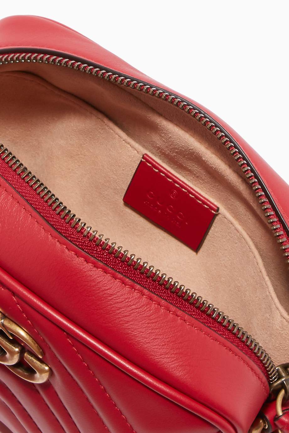 Shop Gucci Red GG Marmont Matelassé Shoulder Bag for Women | Ounass UAE