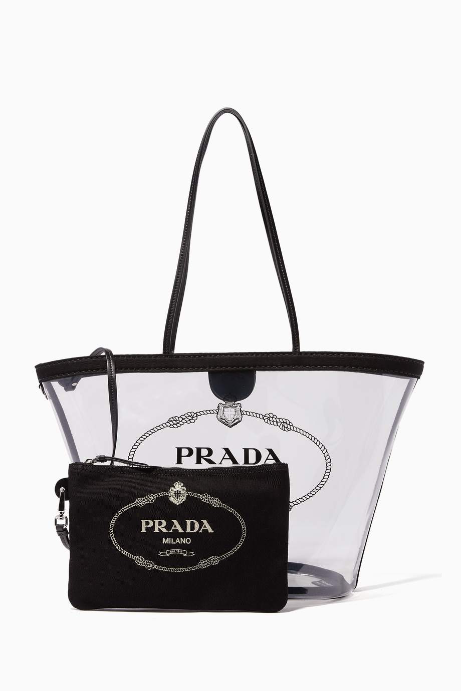 Shop Prada Black Black Tote Beach Bag for Women | Ounass UAE