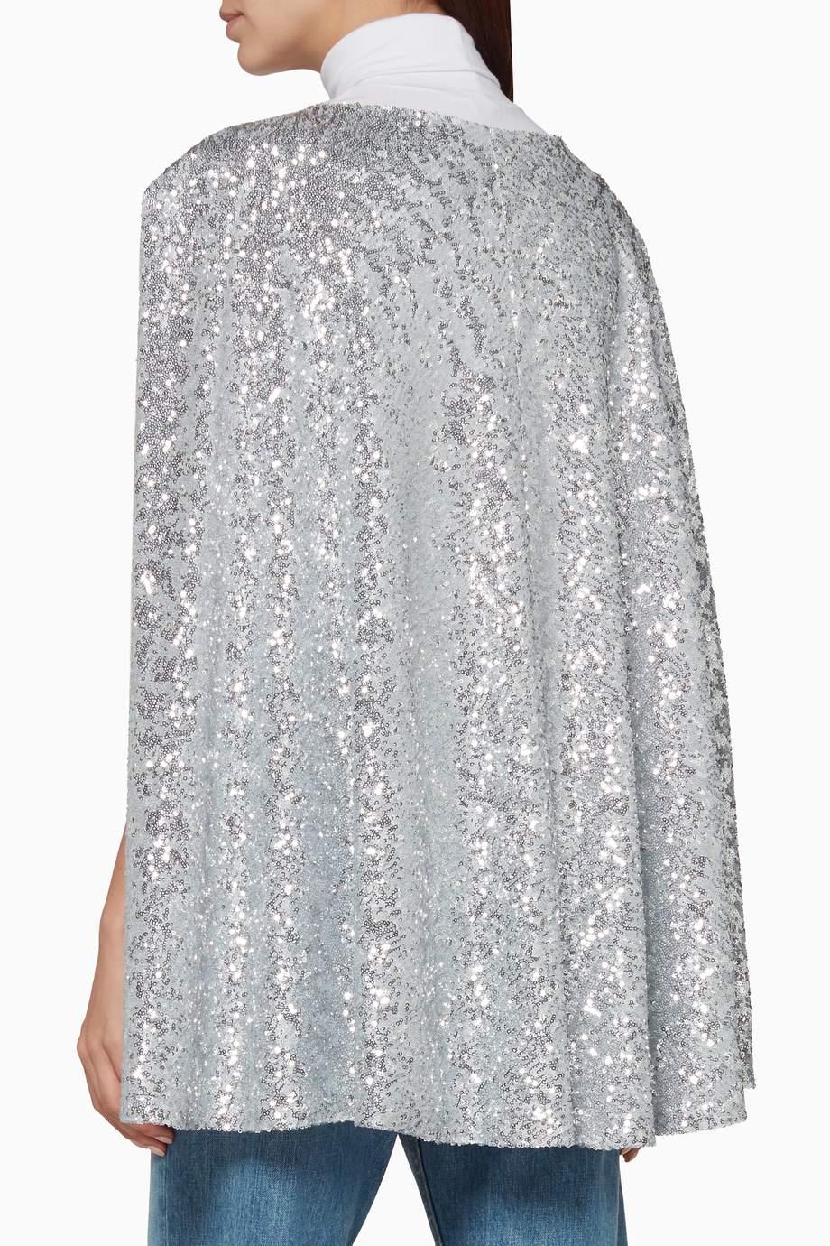 sequin long cape
