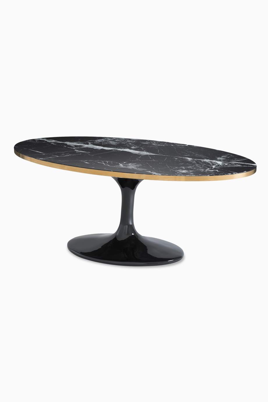 Shop Eichholtz Black Black Marble Parme Oval Coffee Table for Women