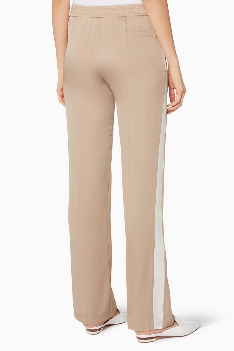 beige track pants