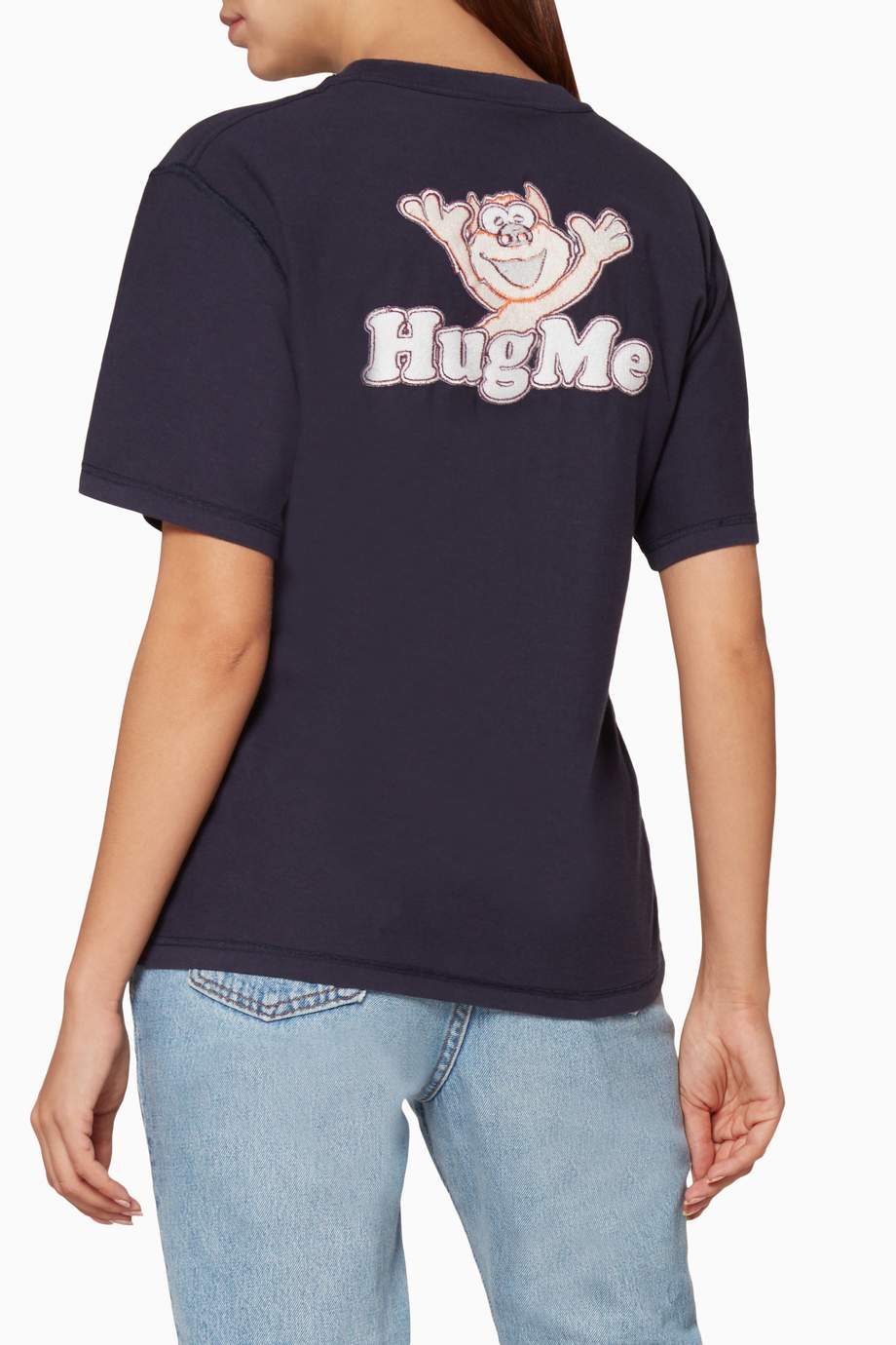 Shop Vetements Blue Navy Hug Me T-Shirt for Women | Ounass UAE