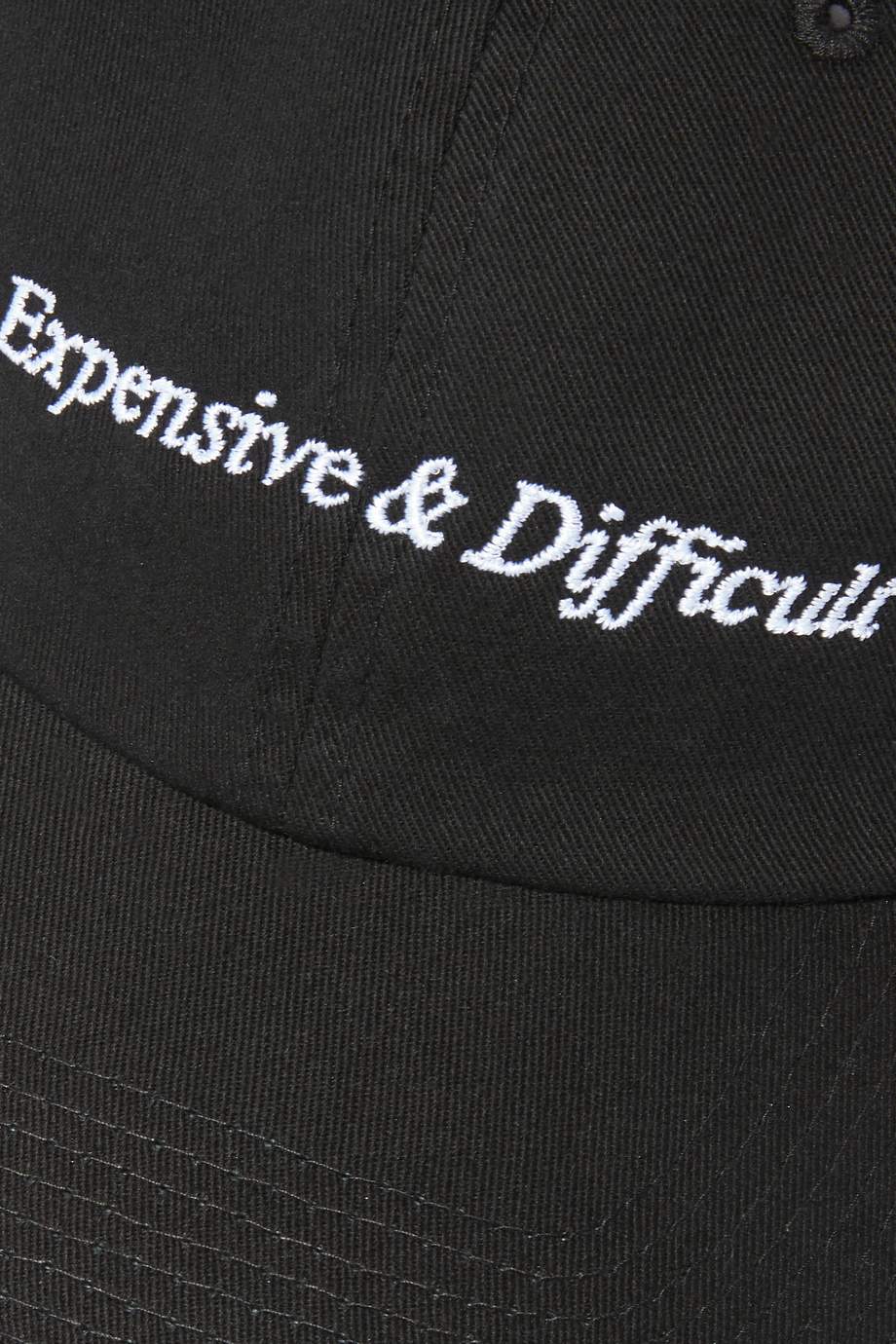 Shop Nasa Seasons Black Black Expensive & Difficult Embroidered Cap for