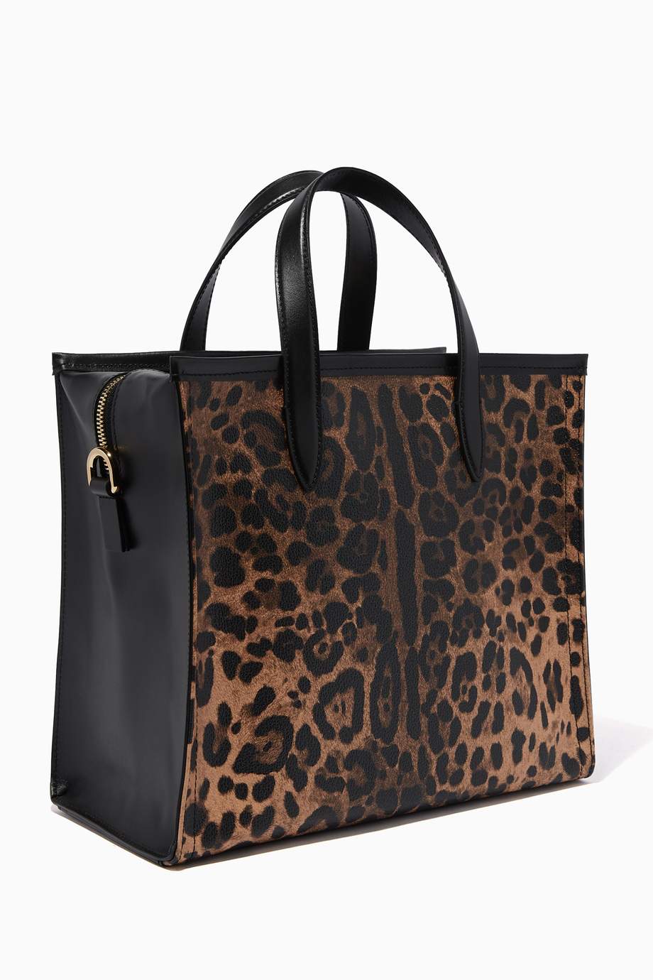 Shop Dolce & Gabbana Brown Brown Leopard-Print Tote Bag for Women