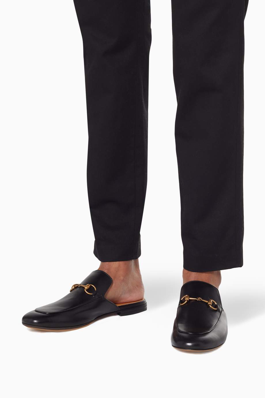 Shop Gucci Black Black Kings Horsebit Backless Loafers for Men | Ounass UAE