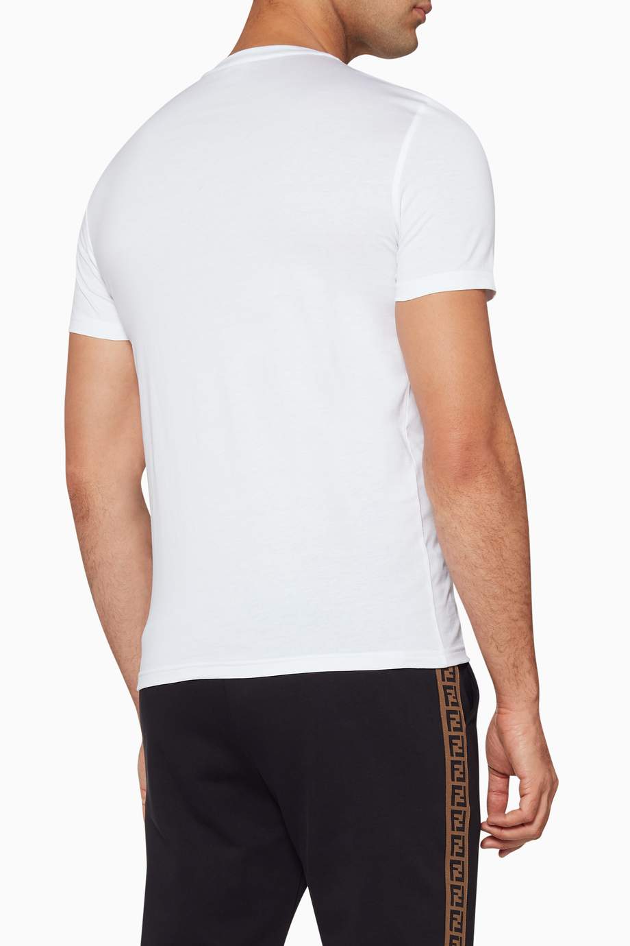 Shop Fendi White White FF Mesh T-Shirt for Men | Ounass UAE