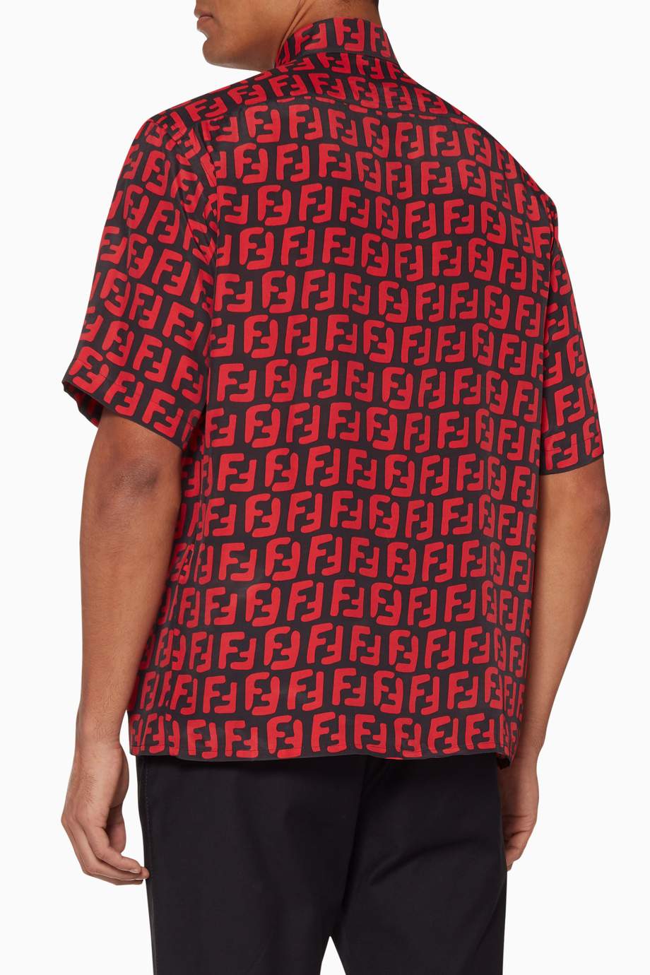 Shop Fendi Black FF Logo-Print Shirt for Men | Ounass UAE