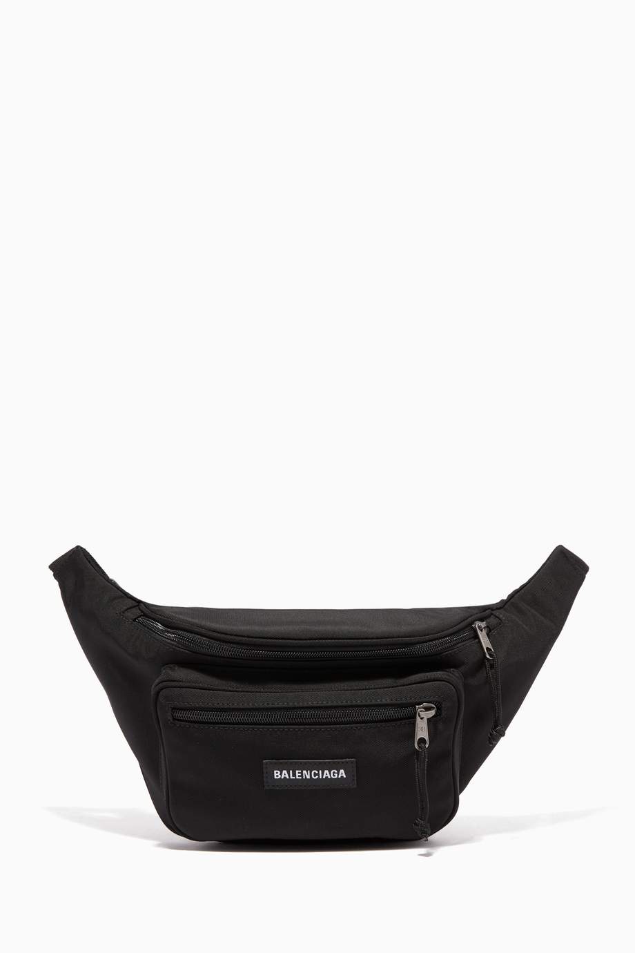 Shop Balenciaga Black Black Explorer Logo Belt Bag for Men | Ounass UAE