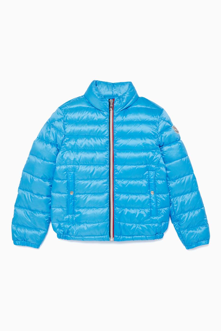 Shop Moncler Blue Electric Blue Down Padded Jacket for Kids | Ounass UAE