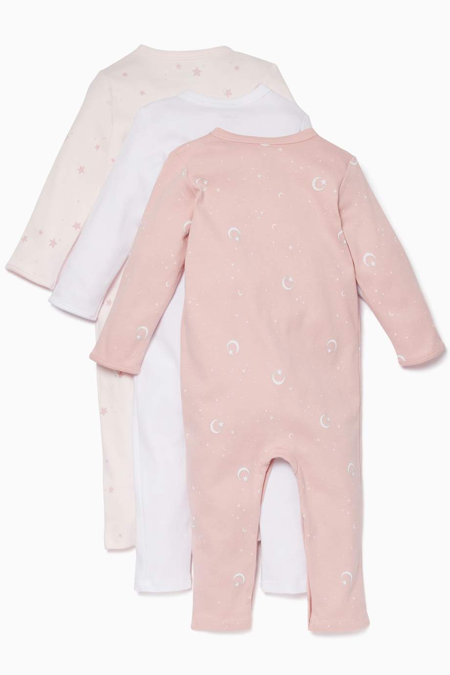Shop Mamas & Papas Pink First Eid Onesies, 3Pack for Kids Ounass UAE