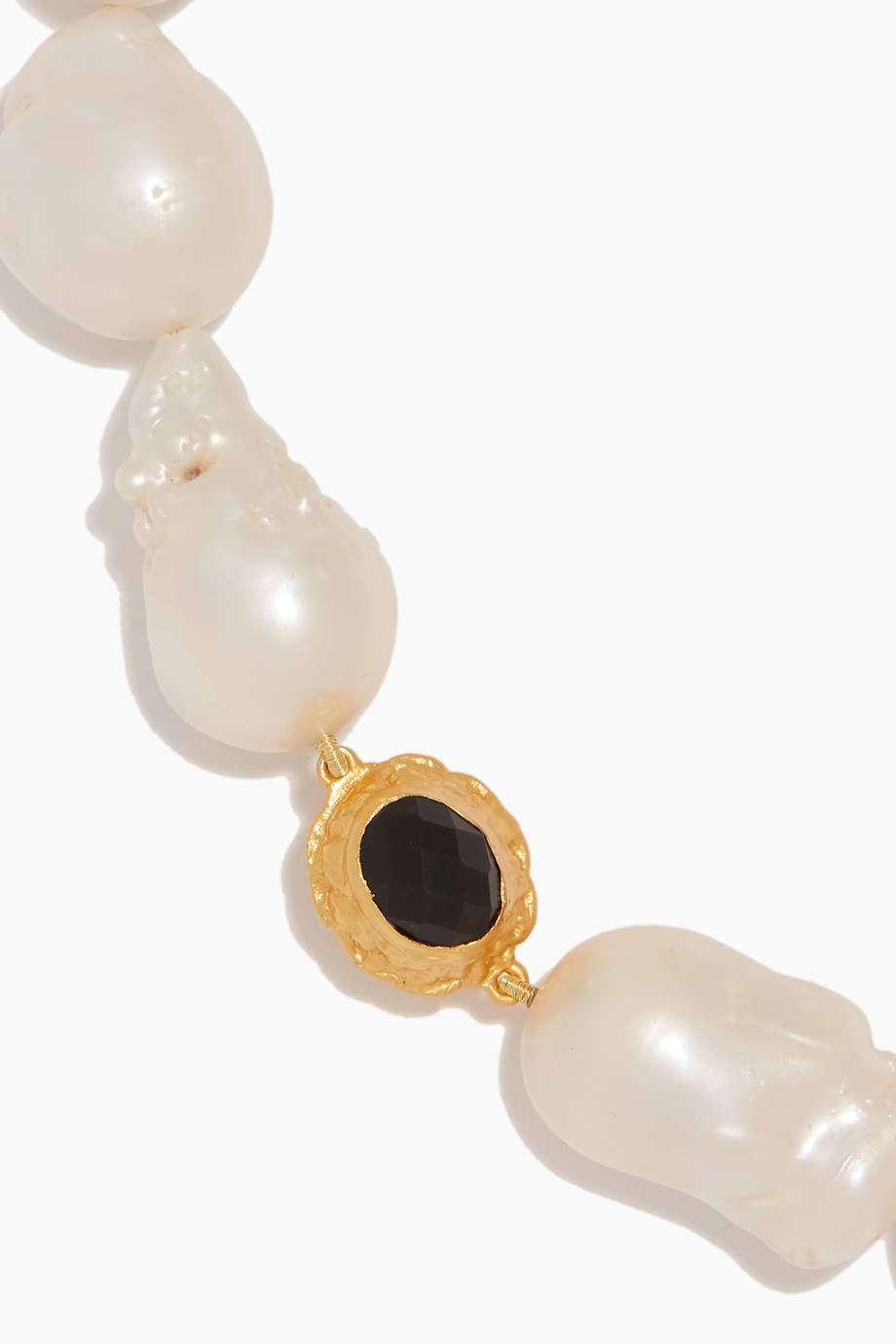 Shop VALÉRE White Dolce Vita II Pearl & Onyx Necklace for Women ...